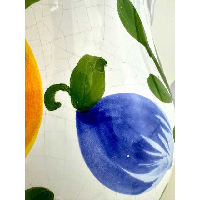 Vintage Mid Century Hand Painted Portugal Pitcher For Sale In Little Rock - Image 6 of 11