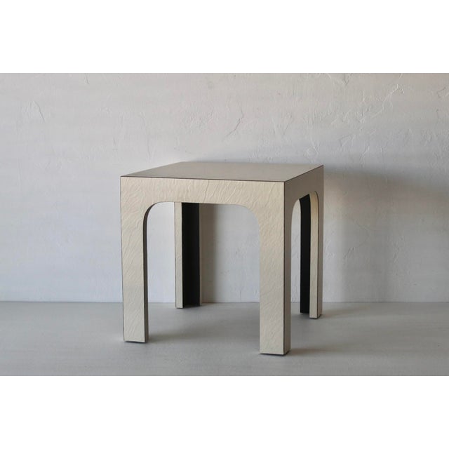 Modern Off- White End Table For Sale - Image 4 of 15