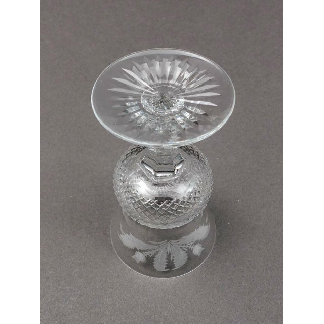 Mid 20th Century Edinburgh Crystal Scotland Thistle Champagne Sherbet Glasses- Set of 5 For Sale - Image 9 of 10
