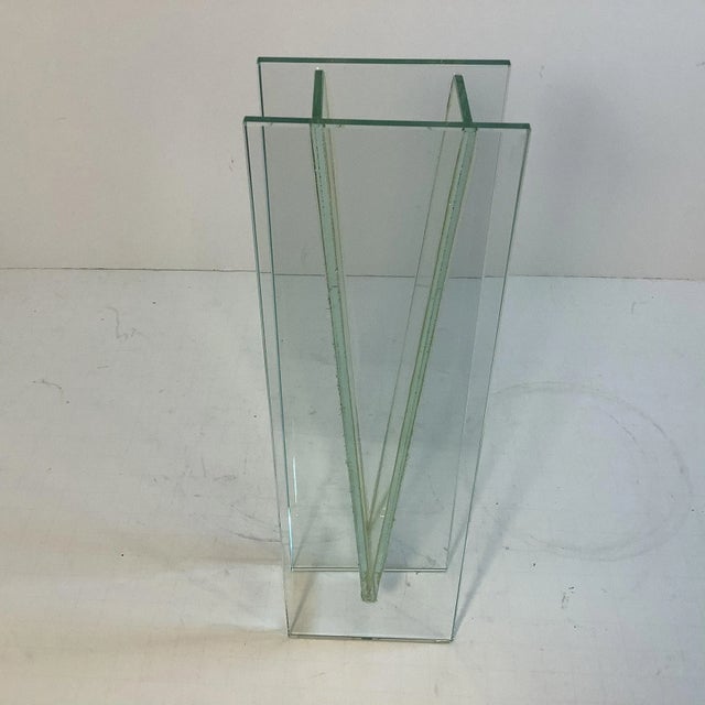 1980s Contemporary Post Modern Glass Bud Vase For Sale - Image 9 of 10