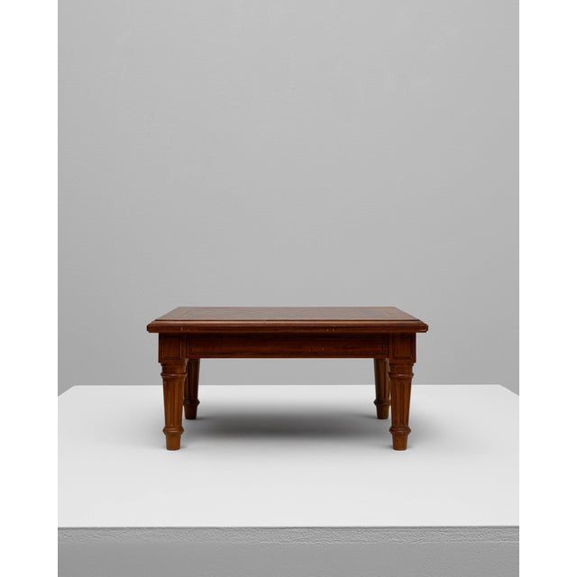 20th Century French Wooden Pedestal Table With Geometric Top For Sale - Image 16 of 18