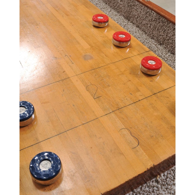 20th Century Americana Arcade Shuffleboard Game Table 22 Ft For Sale - Image 11 of 18