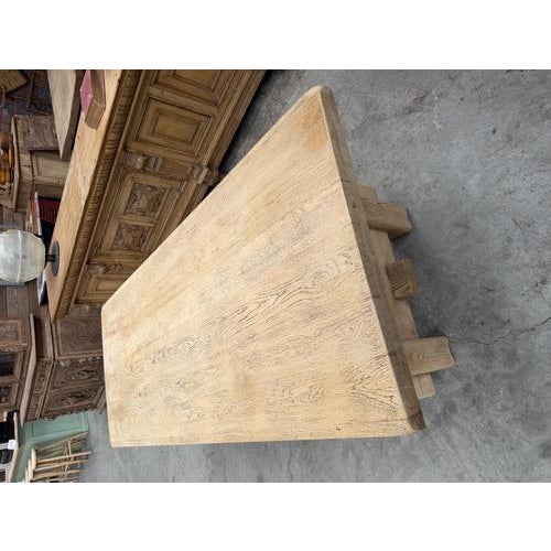 1960s Oak Farmhouse Dining Table For Sale - Image 5 of 9
