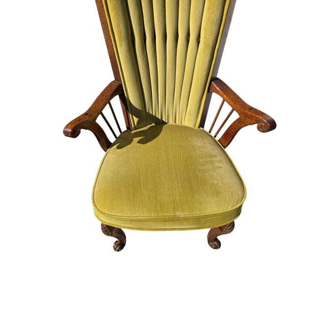 1970s 2 Enkeboll La Condesa Oak High Throne Spindle Armchairs Spanish Mediterranean For Sale - Image 4 of 15