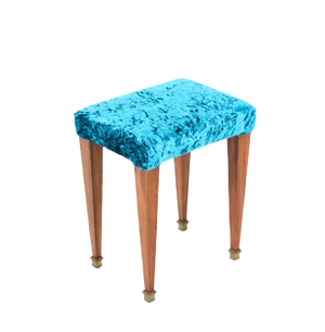 French Art Deco Walnut Stool, 1930s