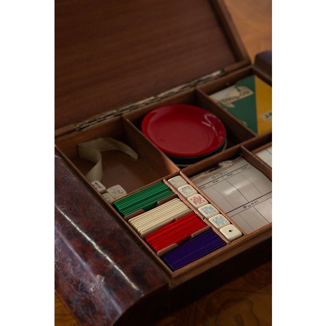 Italian Art Deco Burl Games Box, 1928 For Sale - Image 3 of 9