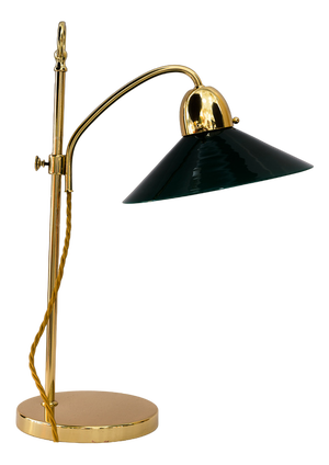 Art Deco Hight Adjustable Condor Table Lamp with Original Glass Shade, 1920s