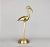 Mid 20th Century Rare Vintage Large Solid Brass Flamingo Statue For Sale - Image 5 of 7