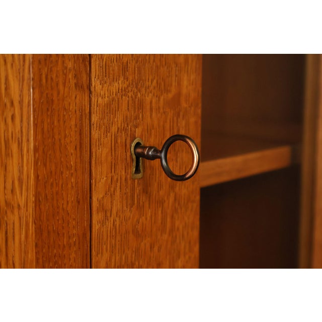 Brown Stickley Harvey Ellis Mission Oak Inlay Bookcase For Sale - Image 8 of 18