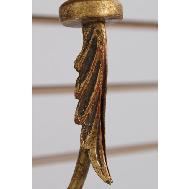 Pair of Federal Style Gold Finish Eagle Candle Sconces For Sale - Image 10 of 13