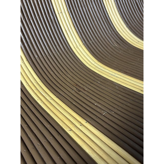 Curvy Wavy Pencil Reed Rattan and Bamboo Lounge Chair, 1970s For Sale - Image 16 of 18