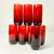 Ruby Red 1940s Vintage Art Deco Boho Chic Hollywood Regency Ruby Red Tumbler Glasses - Set of 8 For Sale - Image 8 of 9