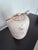 Contemporary Vintage Studio Art, by David Smyth, Signed - Raku Fired White Ceramic Vessel With Lid and Natural Wood Twig Accents – 9.5” For Sale - Image 3 of 12