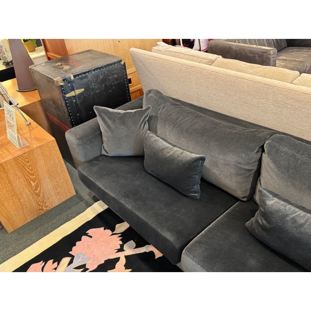Limn Italia Charcoal Gray Sofa For Sale - Image 9 of 12