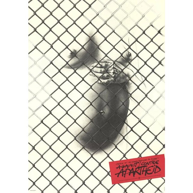 Artist: Ernest Pignon-Ernest Title: Against Apartheid Year: 1983 Signed: No Medium: Offset Lithograph Paper Size: 33.25 x...