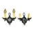 1920s Hammered Two Light Sconces in Cast Iron - a Pair For Sale