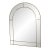 1970s Venetian Arch Shaped Beveled Glass Brass Wall Mirror Hollywood Regency For Sale