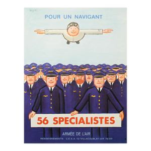 1950's French Original Army Poster - 56 Spécialistes, Armée De l'Air (Savignac)
