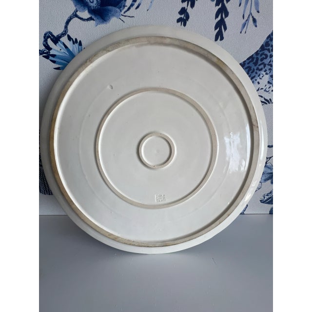 1950s Embossed Cottage Scene Cake Plate, Made in Czechoslovakia For Sale - Image 4 of 5