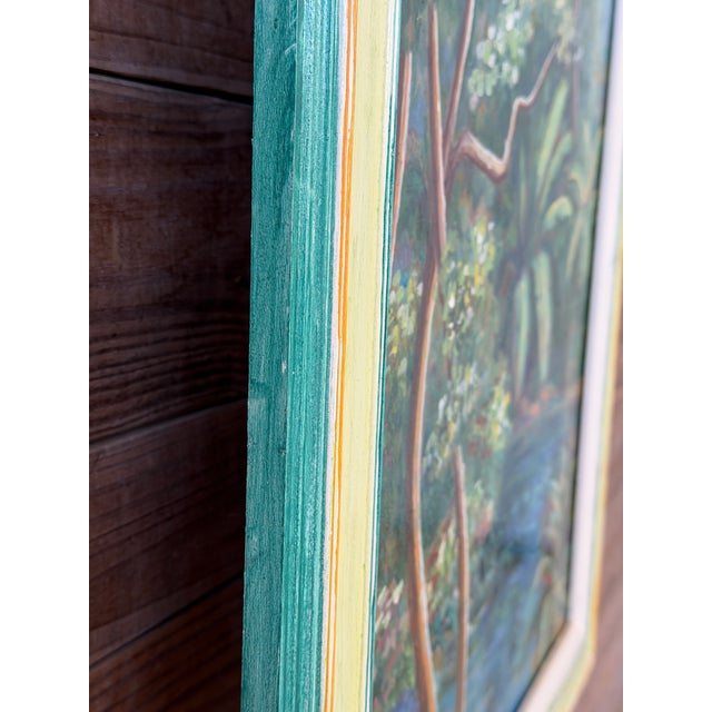 Vintage Tropical Florida Landscape Oil Painting on Board, Signed Lea For Sale In Naples, FL - Image 6 of 11