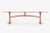Nine Foot Hand Crafted Free-Edge Trestle Table by Don Braden. Oakwood straight edge with inner free edge opening. Base and...