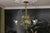 French Art Nouveau Opalescent Glass & Bronze Floral Chandelier, 1920 For Sale - Image 4 of 18