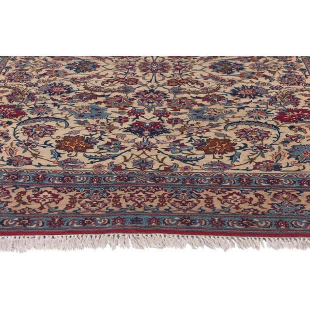 Vintage Persian Isfahan Rug - 05'00 X 06'09 For Sale - Image 4 of 9