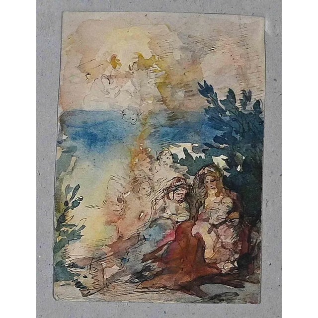 The Family, Original Drawing, 19th-Century For Sale - Image 3 of 3