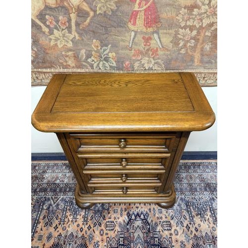 Dutch Brutalist Oak Tallboy or Chest of Drawers, 20th Century For Sale - Image 6 of 8