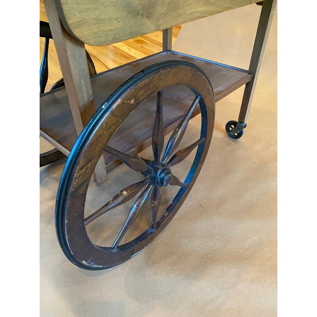 1920s Antique Tea Cart For Sale - Image 4 of 5