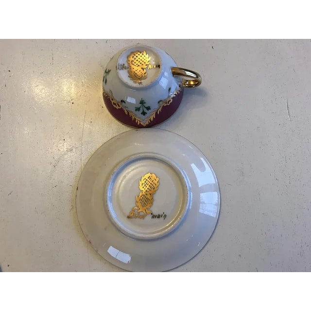 Porcelain Cup and Saucer from Bavaria, 1950s, Set of 2 For Sale - Image 3 of 11