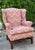 Late 20th Century Vintage American Flamestitch Wingback Chair + Ottoman For Sale - Image 5 of 11