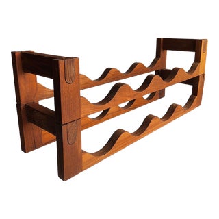 1970s Kalmar Teak Wood Wine Rack For Sale
