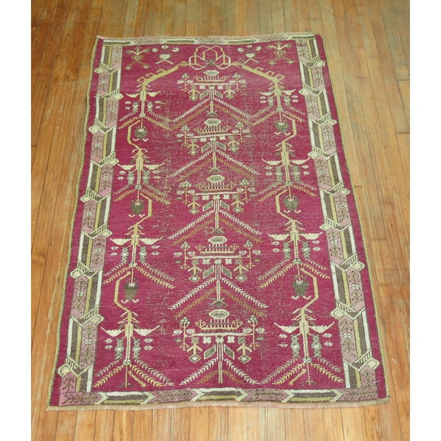 Antique Zabihi Collection Turkish Ghiordes 19th Century Rug For Sale In New York - Image 6 of 7