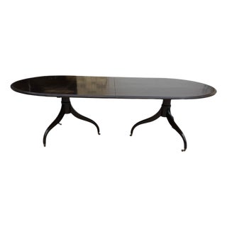 Dessin Fournir Georgian Double Pedestal Extendable Dining Table For Sale