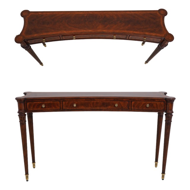 Theodore Alexander Georgian Style Mahogany Console Table For Sale