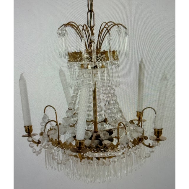Crystal Prism Chandelier, 1970s For Sale - Image 6 of 7