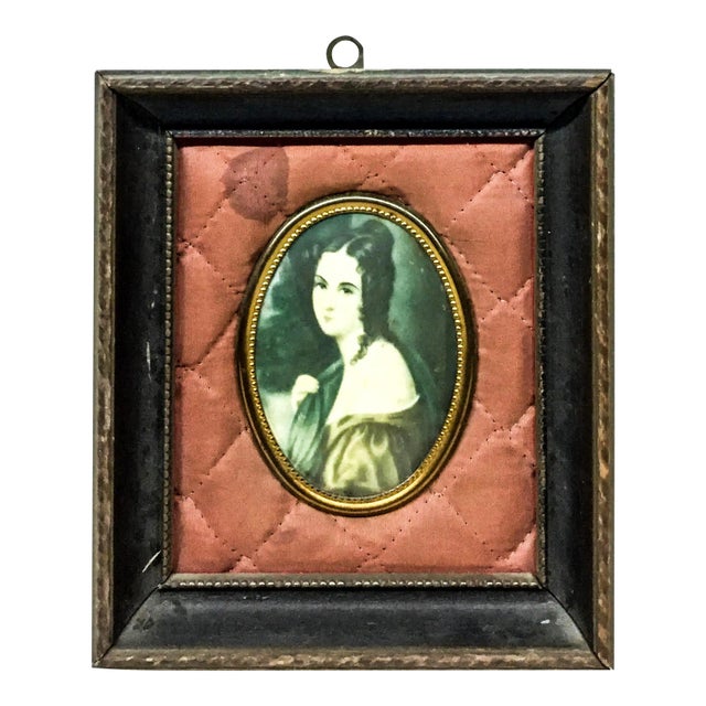 Antique Victorian Framed Woman Portrait For Sale