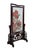 Chinoiserie Chinese Silk Embroidered Peony Reticulated Rosewood Fire Screen Panel 31" For Sale - Image 3 of 18