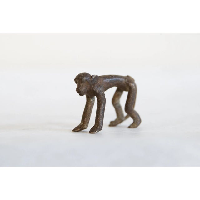 Vintage African Dark Bronze Smooth Back Monkey For Sale In New York - Image 6 of 7