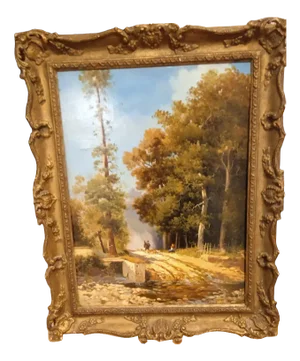 Italian Artist, Landscape, 1890s, Oil on Panel, Framed