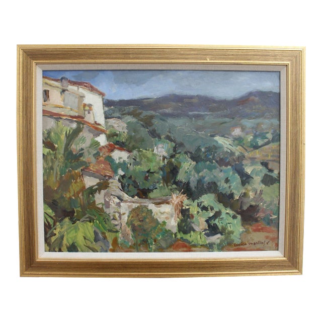 The Valley in Biot Côtes Dazur by Lucien Martial, 1960s For Sale