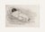 Early 1900's European Antique Classical Female Reclining Nude Figure Drawing in Charcoal on Paper With Mat, Signed by Artist For Sale