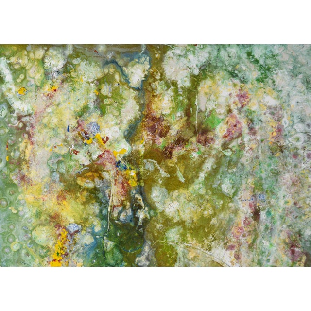 Abstract Expressionism "Meadow" - Textured Expressionist Composition in Acrylic on Canvas by Charles David Francis For Sale - Image 3 of 10