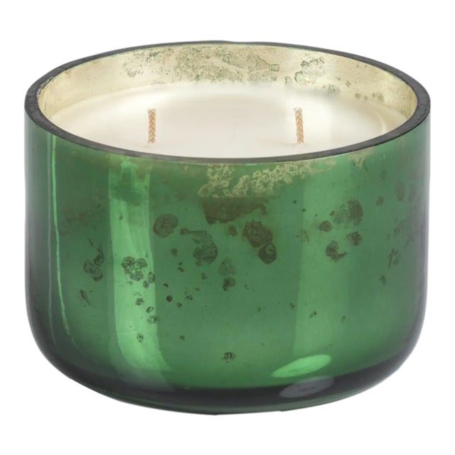 Siberian Fir 4" Diameter Scented Jar Candle, Green For Sale