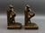 Mid 20th Century Loie Fuller Dancing Girl Flapper Spelt Bronze Pair of Bookends For Sale - Image 5 of 9
