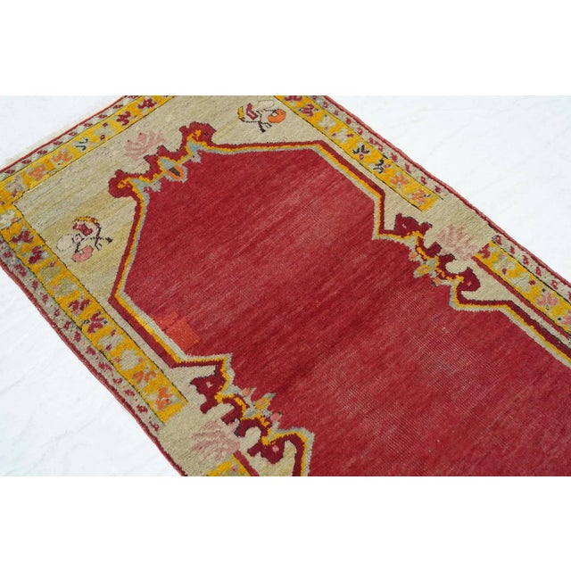 Red Antique Oushak Rug 2'4'' x 4'6'' For Sale - Image 8 of 11
