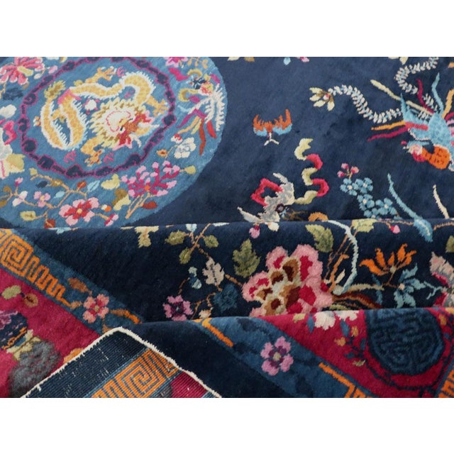 Galerie Shabab Collection Mid-20th Century Handmade Chinese Art Deco Room Size Carpet For Sale - Image 9 of 10