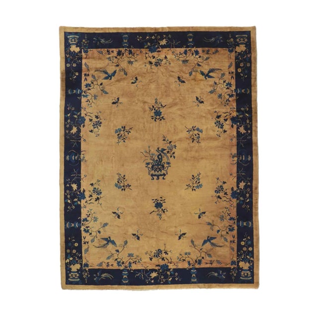 Antique Chinese Peking Rug - 11'00 X 14'05 For Sale - Image 11 of 11