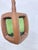 Small Swedish pendant lamp from the 1960s, single-bulb, E14 socket. Teak and glass. Good used condition. 18-36 x 12 x 12...